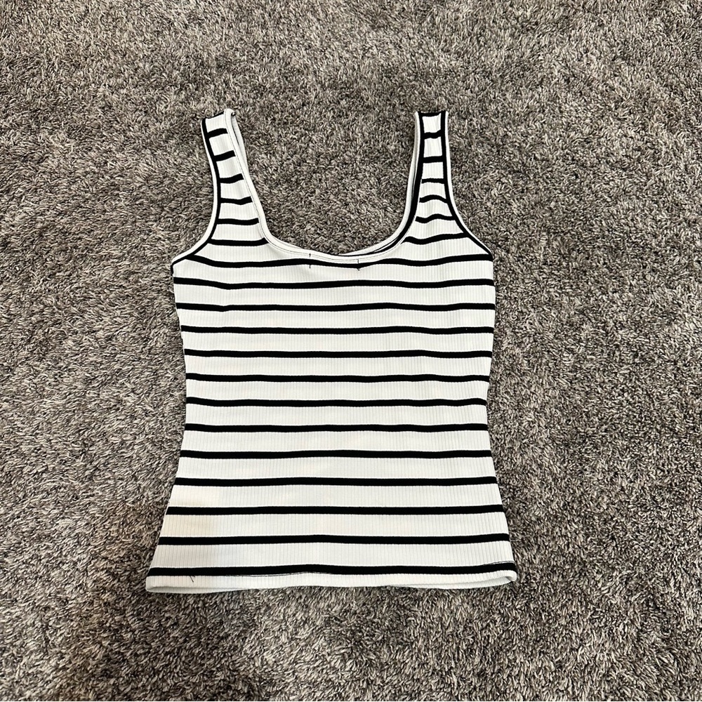 Black & White tank top Liz & Sara women Small - Picture 2 of 6